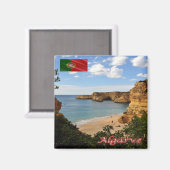 zPT027 ALGARVE Beach Marinha, Portugal, Fridge Magneet (Voorkant / Achterkant)