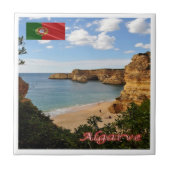 zPT027 ALGARVE Beach Marinha, Portugal, Tegeltje (Voorkant)