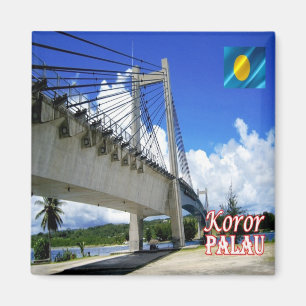 zPW007 KOROR, Friendship Bridge, Palau, Fridge Magneet