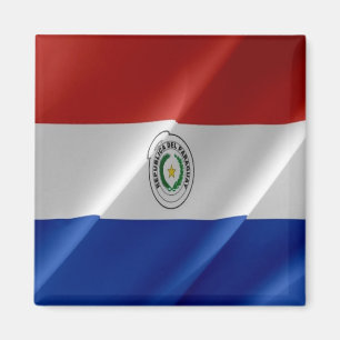 zPY002 PARAGUAY, Waving Flag, Amerika, Fridge Magneet
