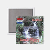 zPY007 PARAGUAY, Pikysyry Waterfall, Fridge Magneet (Voorkant / Achterkant)