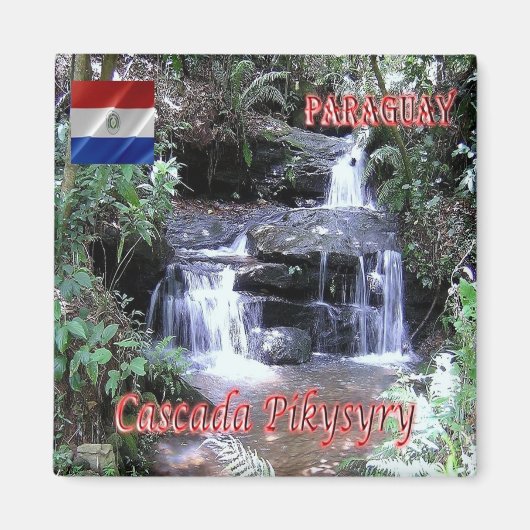 zPY007 PARAGUAY, Pikysyry Waterfall, Fridge Magneet (Voorkant)