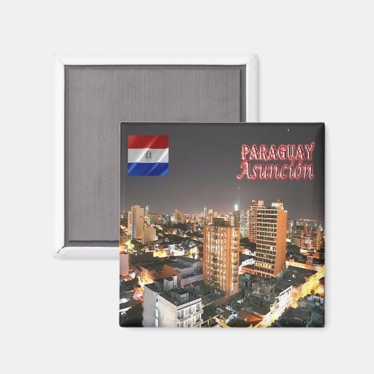 zPY009 ASUNCION, Paraguay, Amerika, Fridge Magneet (Voorkant / Achterkant)