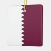 zQA001 Qatarese VLAG Qatar, Keramisch Ornament (Links)