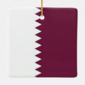 zQA001 Qatarese VLAG Qatar, Keramisch Ornament (Achterkant)