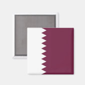 zQA001 Qatari FLAG Qatar, Fridge Magneet (Voorkant / Achterkant)