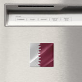 zQA002 met Qatari FLAG Qatar, Fridge Magnet (Insitu (Vaatwasser))