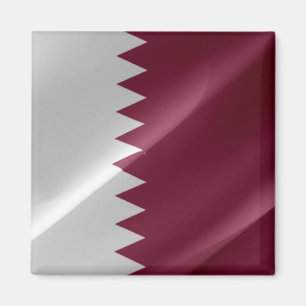 zQA002 met Qatari FLAG Qatar, Fridge Magnet