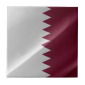 zQA002 met Qatari FLAG Qatar, Tegeltje (Voorkant)