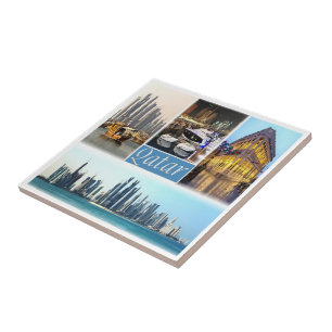 zQA003 mozaïek van QATAR, Azië, Tegeltje