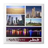 zQA004 potpourri of QATAR, Azië, Tegeltje (Voorkant)