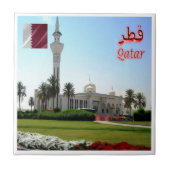 zQA005 Moskee in QATAR, Azië, Tegeltje (Voorkant)