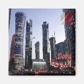 zQA007 TORNADO & PALM TOWER in Doha, Qatar, Fridge Magneet (Voorkant)
