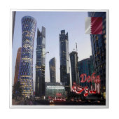 zQA007 TORNADO & PALM TOWER in Doha, Qatar, Tegeltje (Voorkant)