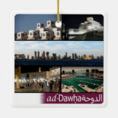 zQA010 mozaïek van DOHA, Qatar, Azië, Keramisch Ornament (Achterkant)