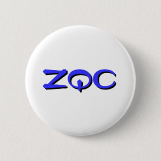 ZQC-toets, blauw Ronde Button 5,7 Cm