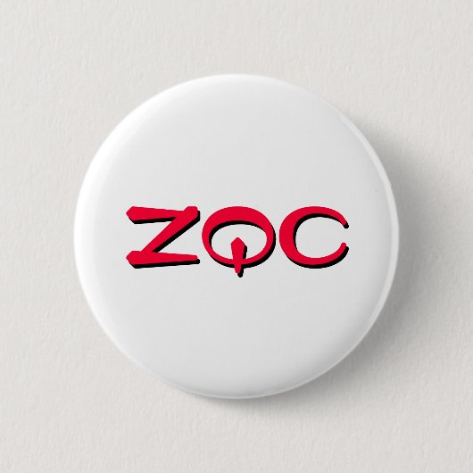ZQC-toets, rood Ronde Button 5,7 Cm (Voorkant)
