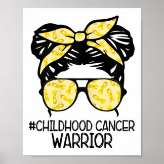 Zqxj rommelige knot gele lint kinderkanker strijde poster