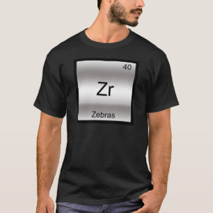 Zr - Zebra's Grappig Element Chemie Symbool T-Shir T-shirt