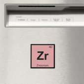 Zr - Zirkonium Chemistry Periodic Table Symbool Magneet (Insitu (Vaatwasser))