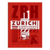 ZRH Luchthaven Zürich Perfect Poster (Voorkant)