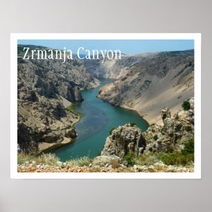 Zrmanja Canyon, Dalmatia, Kroatië Poster