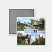 zRO003 ROMANIA, Europa, Fridge Magneet (Voorkant / Achterkant)