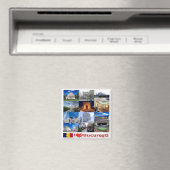 zRO008 BUCHAREST "I Love", Roemenië, Europa, Fridg Magneet (Insitu (Vaatwasser))