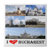 zRO010 BOEKAREST "I Love", Roemenië, Europa, Tegeltje (Voorkant)