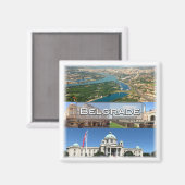 zRS005 BELGRADE, Servië, Europa, Fridge Magneet (Voorkant / Achterkant)