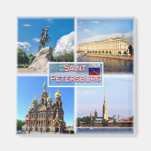ZRU003 SAINT PETERSBURG, Rusland, Europa, Fridge Magneet (Voorkant)