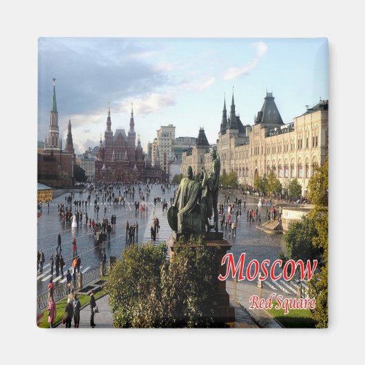zRU016 MOSCOW RED SQUARE, Rusland, Europa, Fridge Magneet (Voorkant)