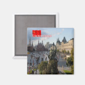 zRU019 MOSCOW RED SQUARE FLAG URSS, Rusland, Fridg Magneet (Voorkant / Achterkant)