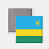 zRW001 RWANDA vlag, Afrika, Fridge Magneet (Voorkant / Achterkant)