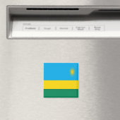 zRW001 RWANDA vlag, Afrika, Fridge Magneet (Insitu (Vaatwasser))
