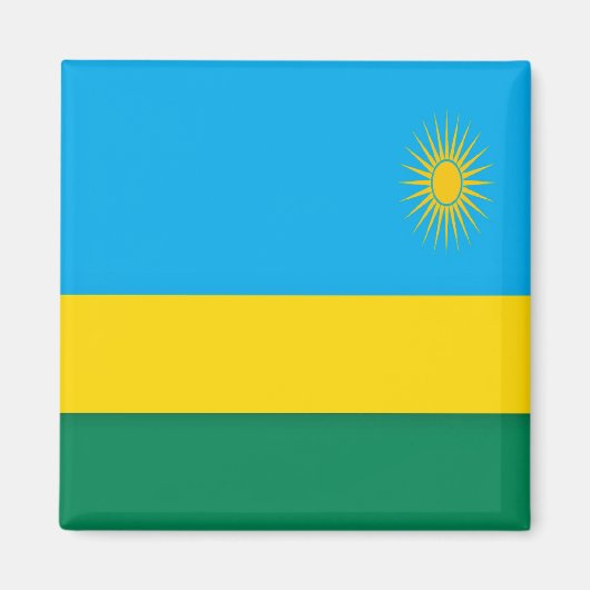zRW001 RWANDA vlag, Afrika, Fridge Magneet (Voorkant)