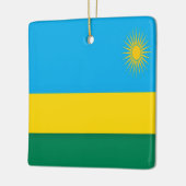 zRW001 RWANDA Vlag, Afrika, Keramisch Ornament (Links)