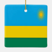 zRW001 RWANDA Vlag, Afrika, Keramisch Ornament (Achterkant)
