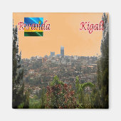 zRW004 KIGALI, Downtown, Rwanda, Afrika, Fridge Magneet (Voorkant)