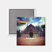 zRW008 RWANDA, Nyanza Mwami Palace, Afrika, Fridge Magneet (Voorkant / Achterkant)