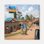 zRW009 RWANDA, Kigali, Butare, Afrika, Fridge Magneet (Voorkant)