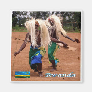 zRW010 RWANDA, Traditionele Rwandese dansers, Frid Magneet