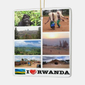 zRW011 RWANDA Ik hou van, Mozaïek, Afrika, Keramisch Ornament (Links)