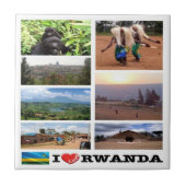 zRW011 RWANDA Ik hou van, Mozaïek, Afrika, Tegeltje (Voorkant)