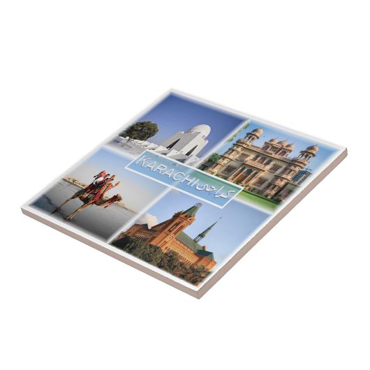 zSA007 KARACHI, Saudi-Arabië, Azië, Tegeltje (Zijkant)