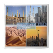 zSA008 MEDINA-moskee van de profeet, Saudi-Arabië, Tegeltje (Voorkant)