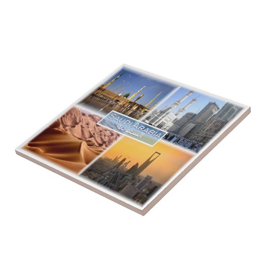 zSA008 MEDINA-moskee van de profeet, Saudi-Arabië, Tegeltje (Zijkant)