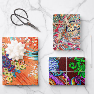 Zsa Zsa Paisley, Mah Jongg en Melange Inpakpapier Vel