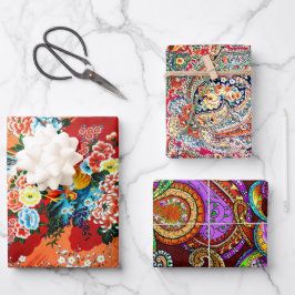 Zsa Zsa Paisley, Mah Jongg en Melange Inpakpapier Vel