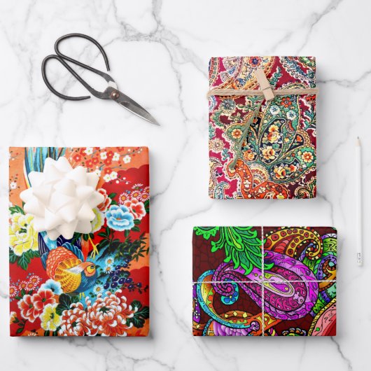 Zsa Zsa Paisley, Mah Jongg en Melange Inpakpapier Vel (Voorkant)